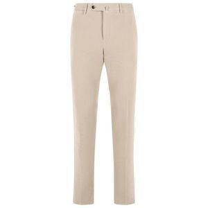 Pt01 Slim Fit' Beige Cotton Pants Men